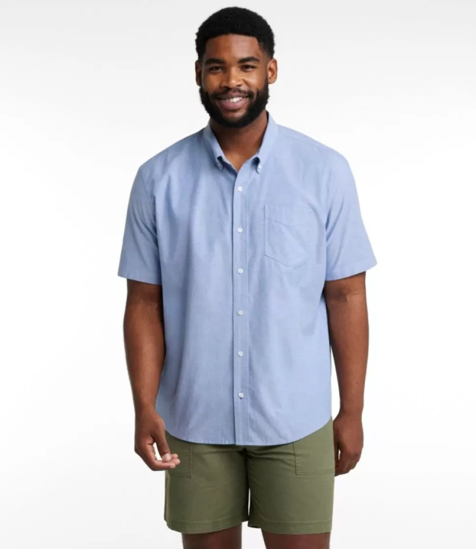 Flash Sale "Men's Comfort Stretch Oxford, Traditional Untucked Fit, Short-Sleeve" Shirts