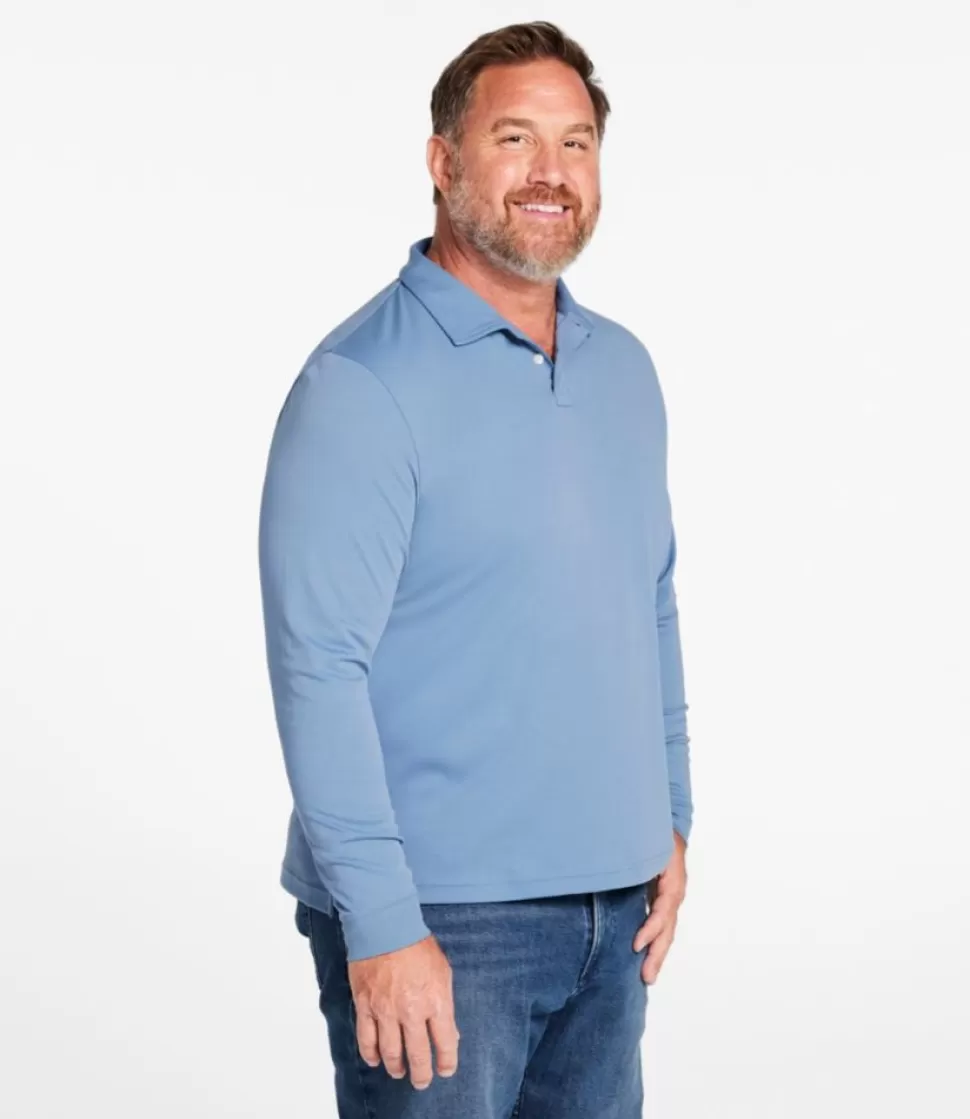 Clearance "Men's Comfort Stretch Performance Polo, Long-Sleeve, Slightly Fitted" Shirts
