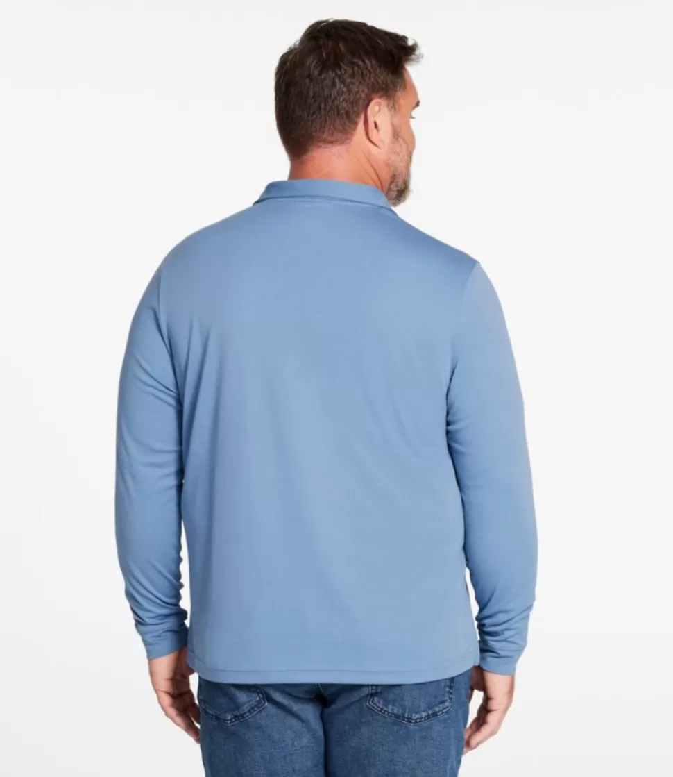Clearance "Men's Comfort Stretch Performance Polo, Long-Sleeve, Slightly Fitted" Shirts