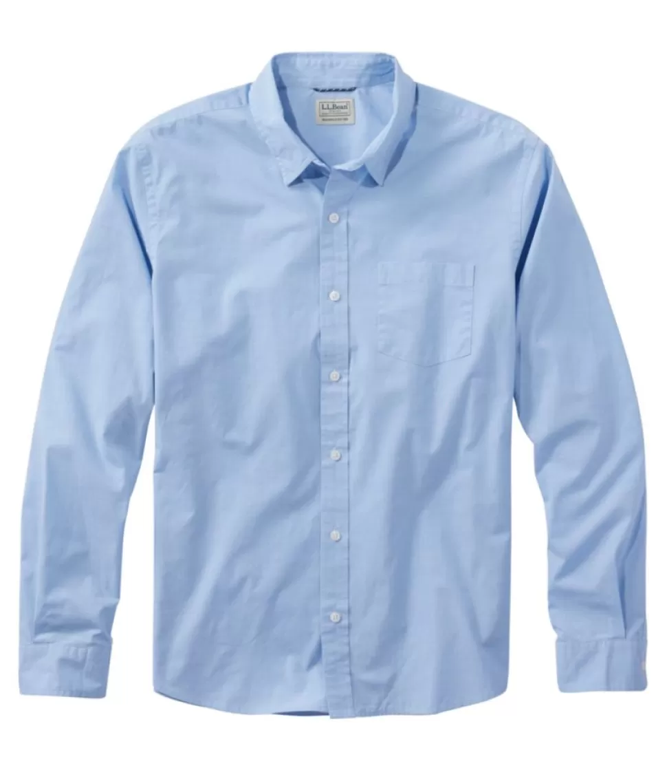 Clearance "Men's Comfort Stretch Performance Shirt, Long-Sleeve, Slightly Fitted Untucked Fit, Chambray" Shirts