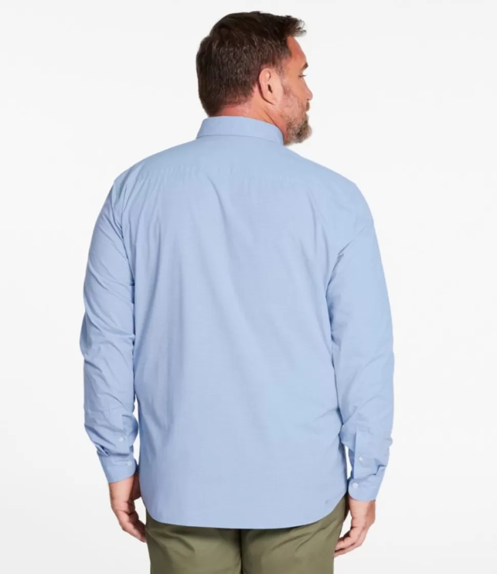 Clearance "Men's Comfort Stretch Performance Shirt, Long-Sleeve, Slightly Fitted Untucked Fit, Chambray" Shirts