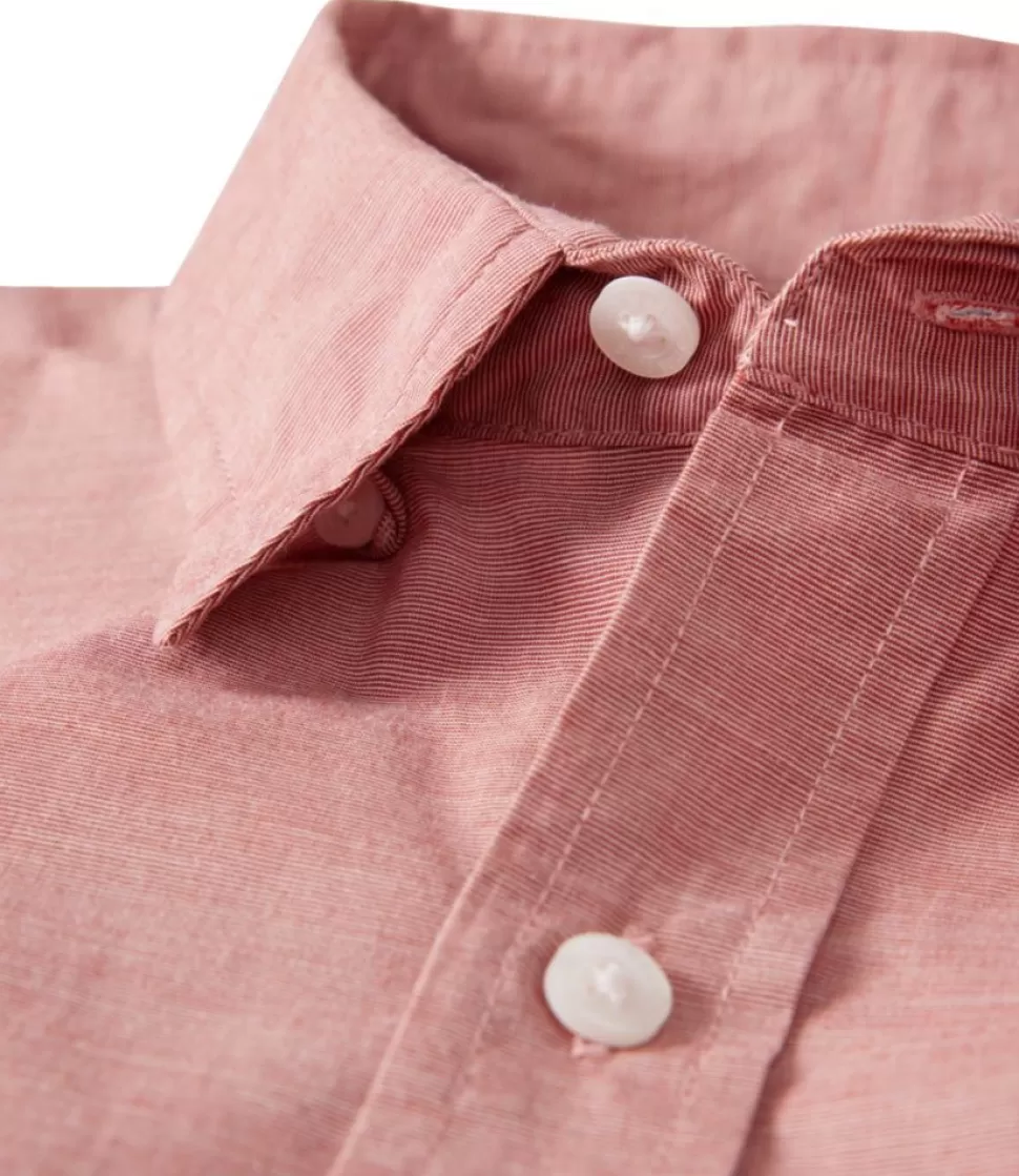 Clearance "Men's Comfort Stretch Performance Shirt, Long-Sleeve, Slightly Fitted Untucked Fit, Chambray" Shirts