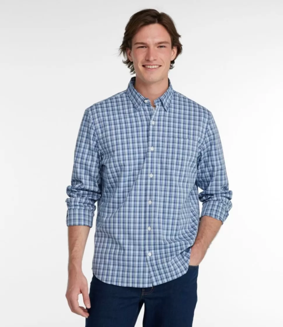 Sale "Men's Comfort Stretch Performance Shirt, Long-Sleeve, Slightly Fitted Untucked Fit, Plaid" Shirts