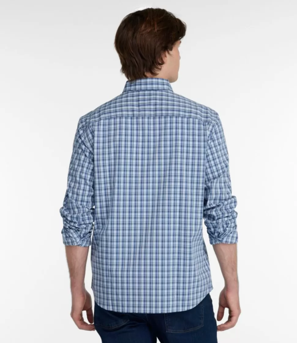 Sale "Men's Comfort Stretch Performance Shirt, Long-Sleeve, Slightly Fitted Untucked Fit, Plaid" Shirts