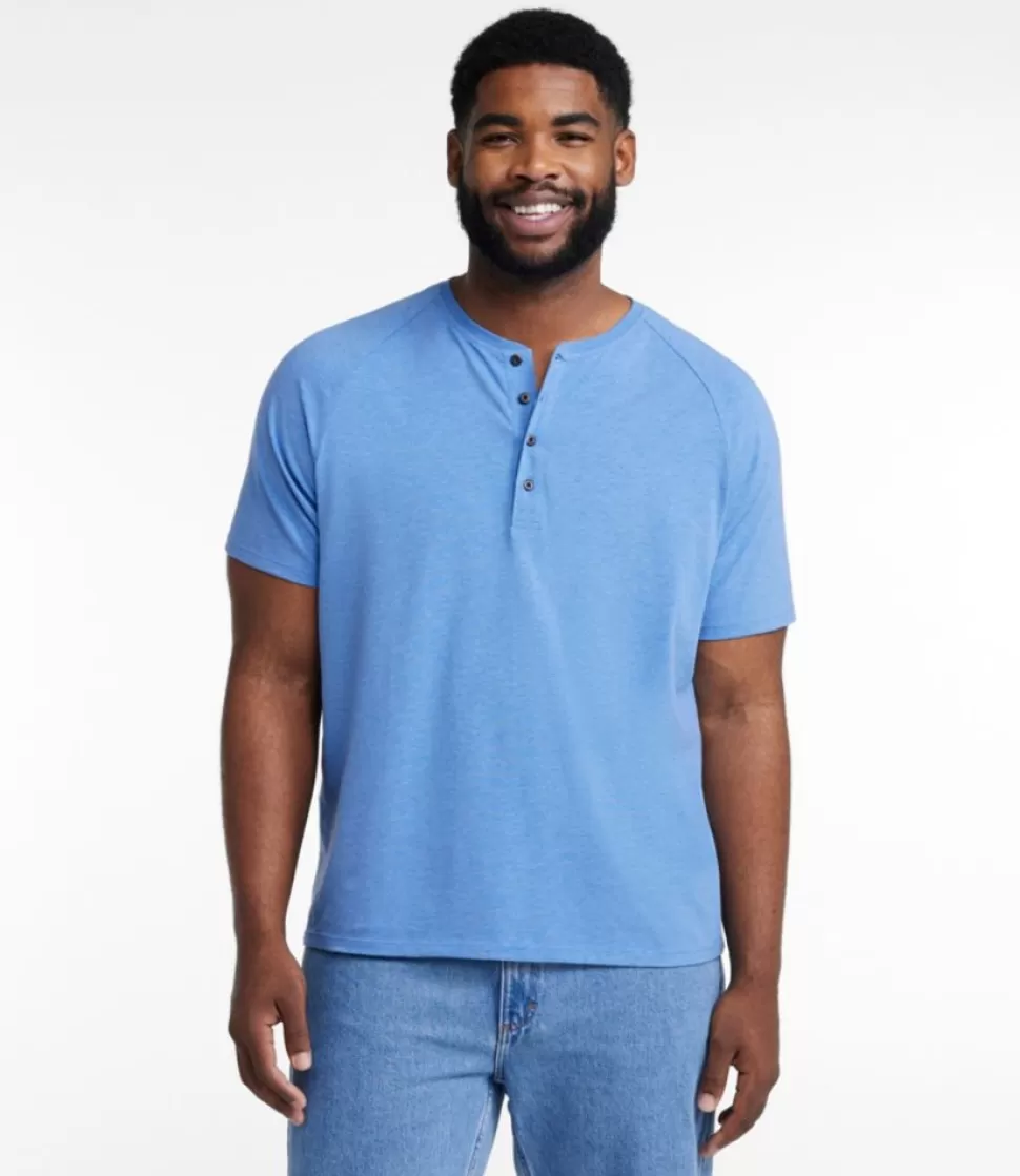 Sale "Men's Comfort Stretch Pima Tee Shirt, Short-Sleeve Henley" Shirts