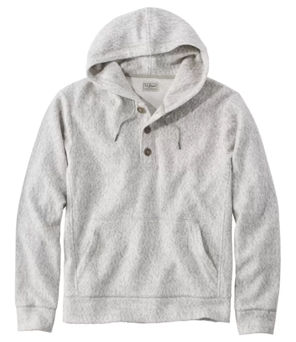 Fashion "Men's Heritage Marled Fleece Henley Hoodie" Sweatshirts