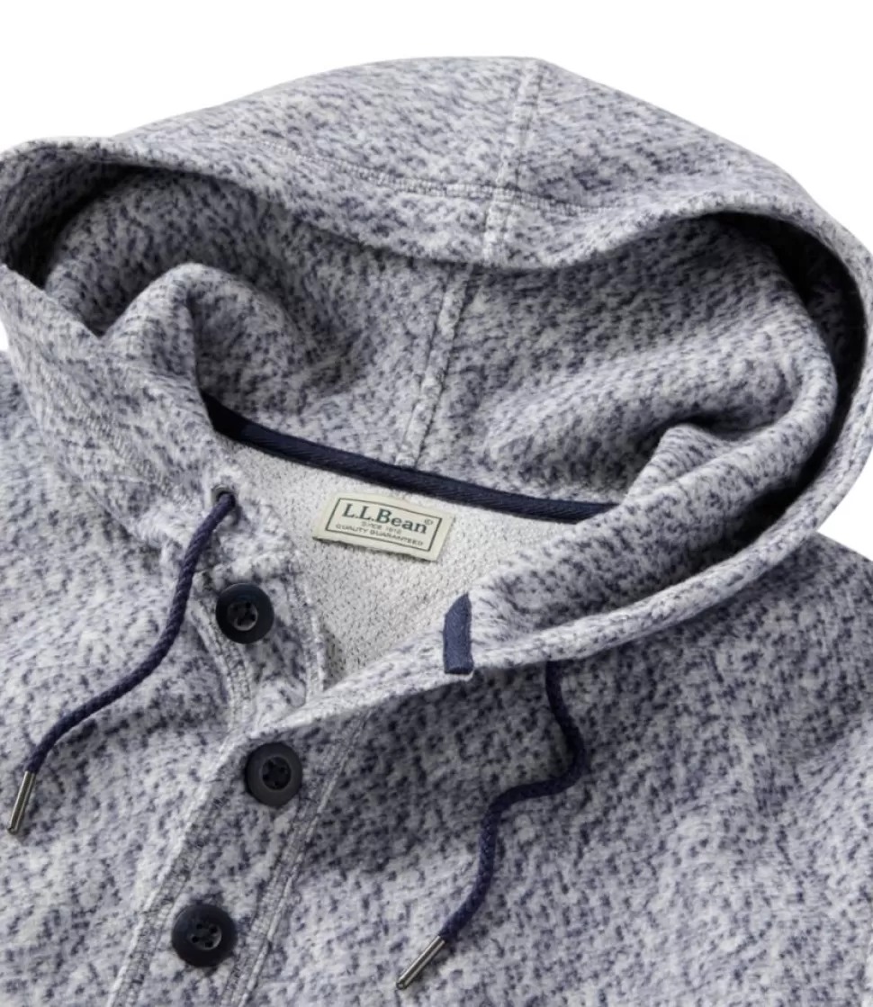 Fashion "Men's Heritage Marled Fleece Henley Hoodie" Sweatshirts