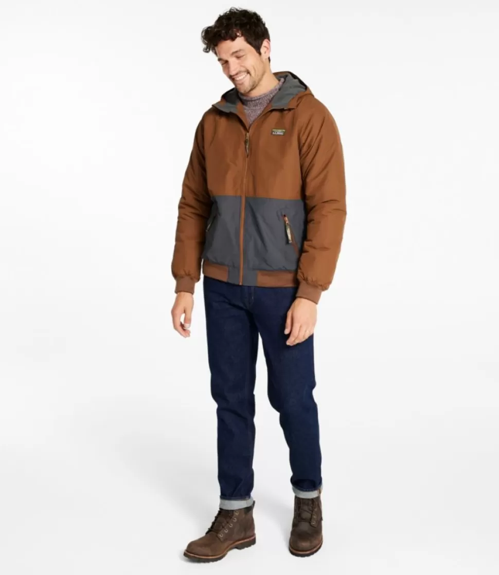 Cheap "Men's Insulated 3-Season Bomber Hooded Jacket, Colorblock" Insulated Jackets