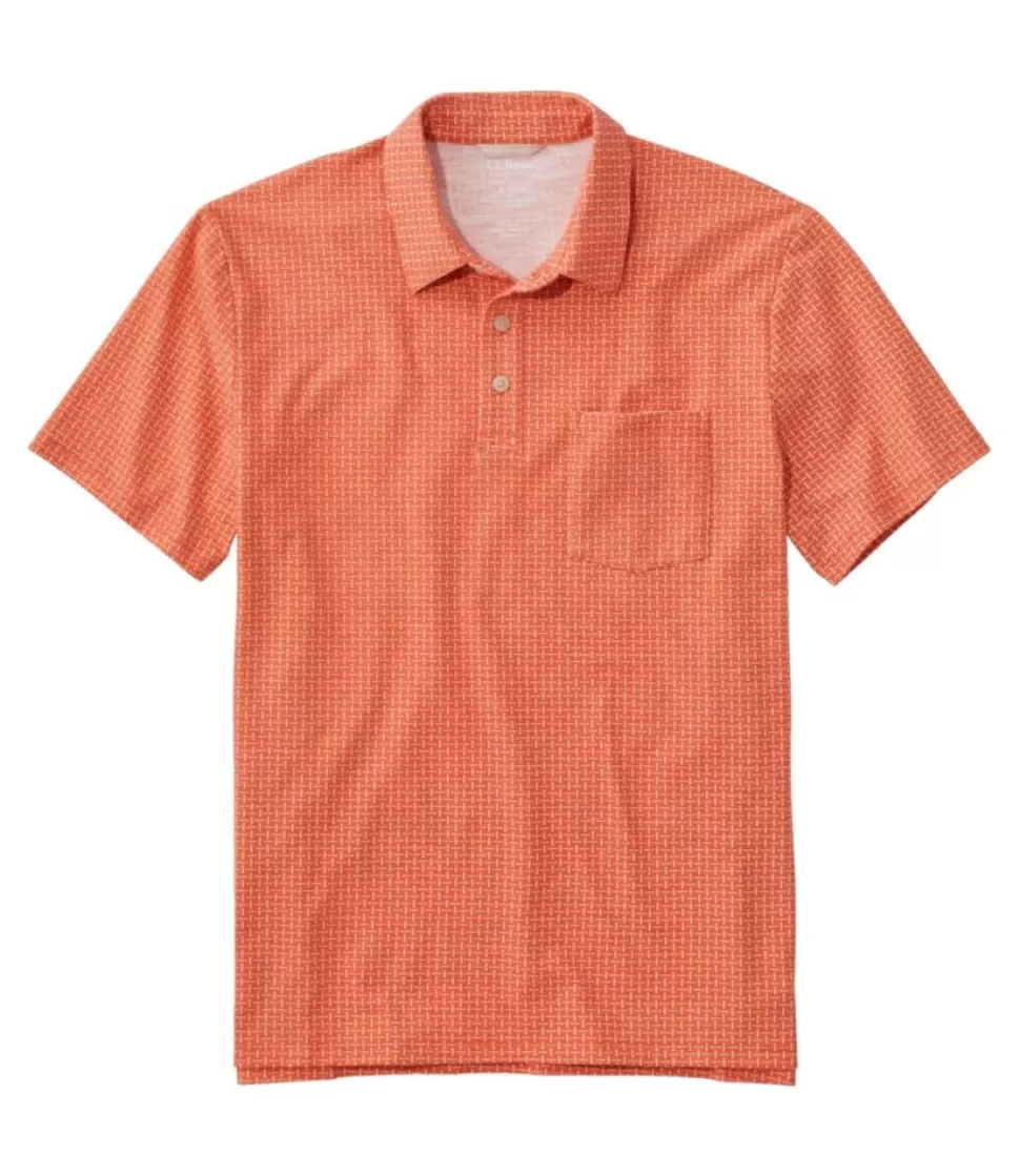 Fashion "Men's Lakewashed Performance Polo, Short-Sleeve, Print" Shirts