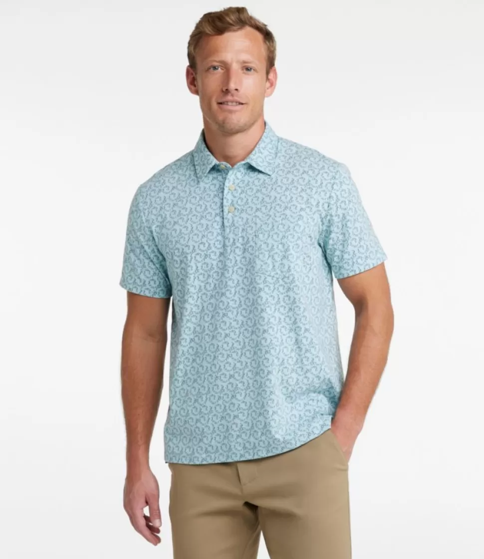 Fashion "Men's Lakewashed Performance Polo, Short-Sleeve, Print" Shirts
