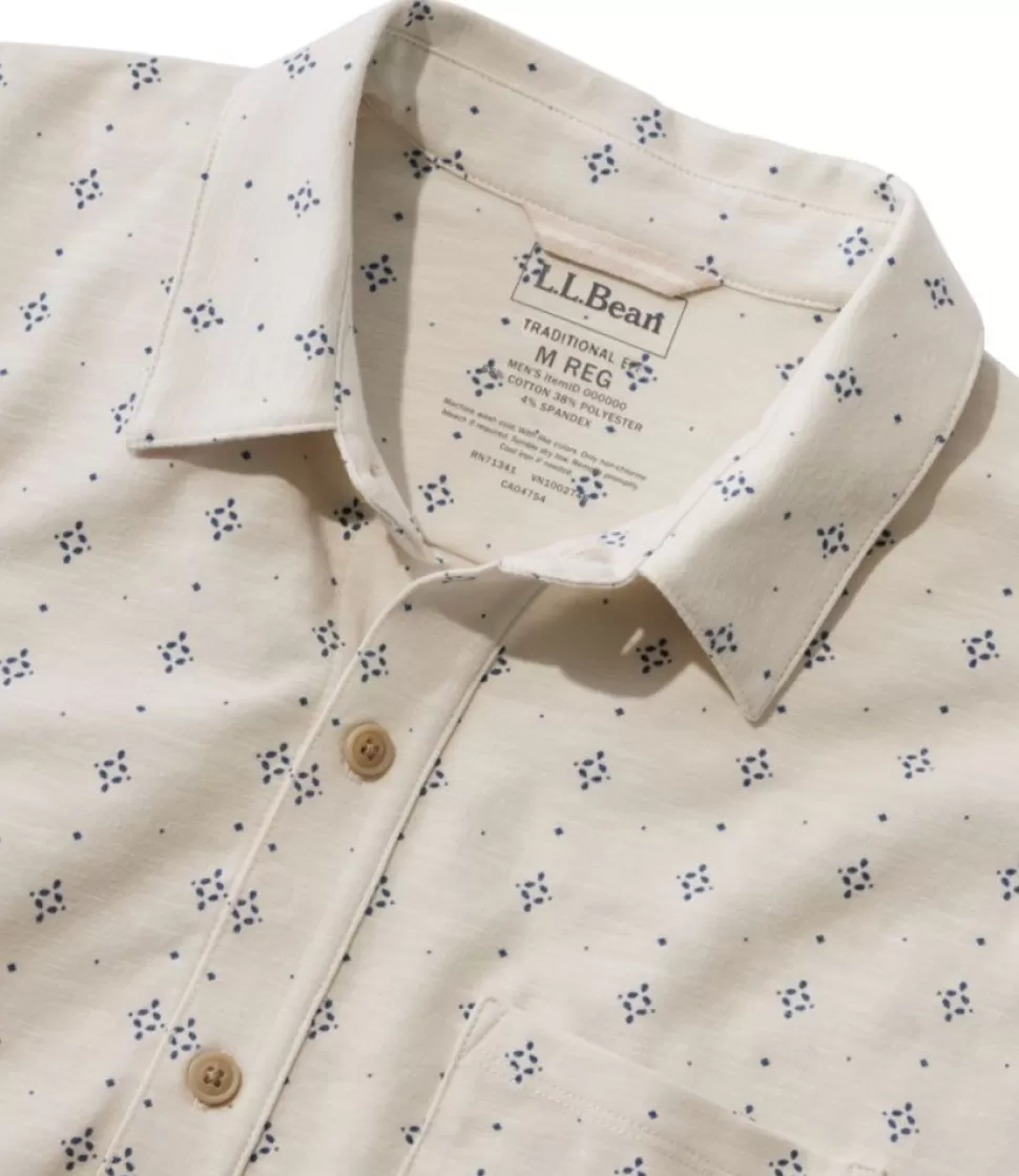 Cheap "Men's Lakewashed Performance Shirts, Button-Front Shirt, Short-Sleeve, Print" Shirts