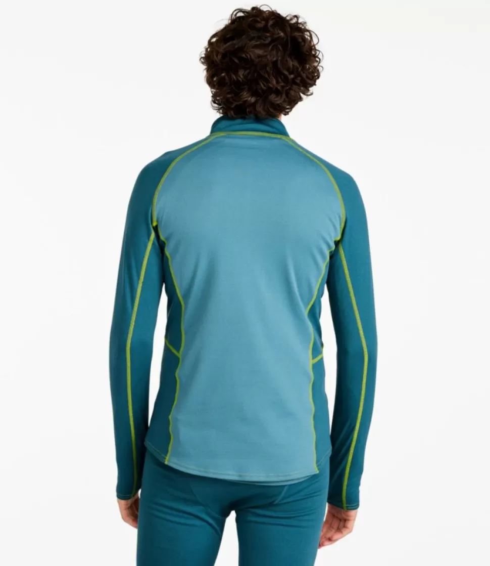 Best Sale "Men's Midweight Base Layer, 1/4 Zip Color Block" Base Layers | Accessories
