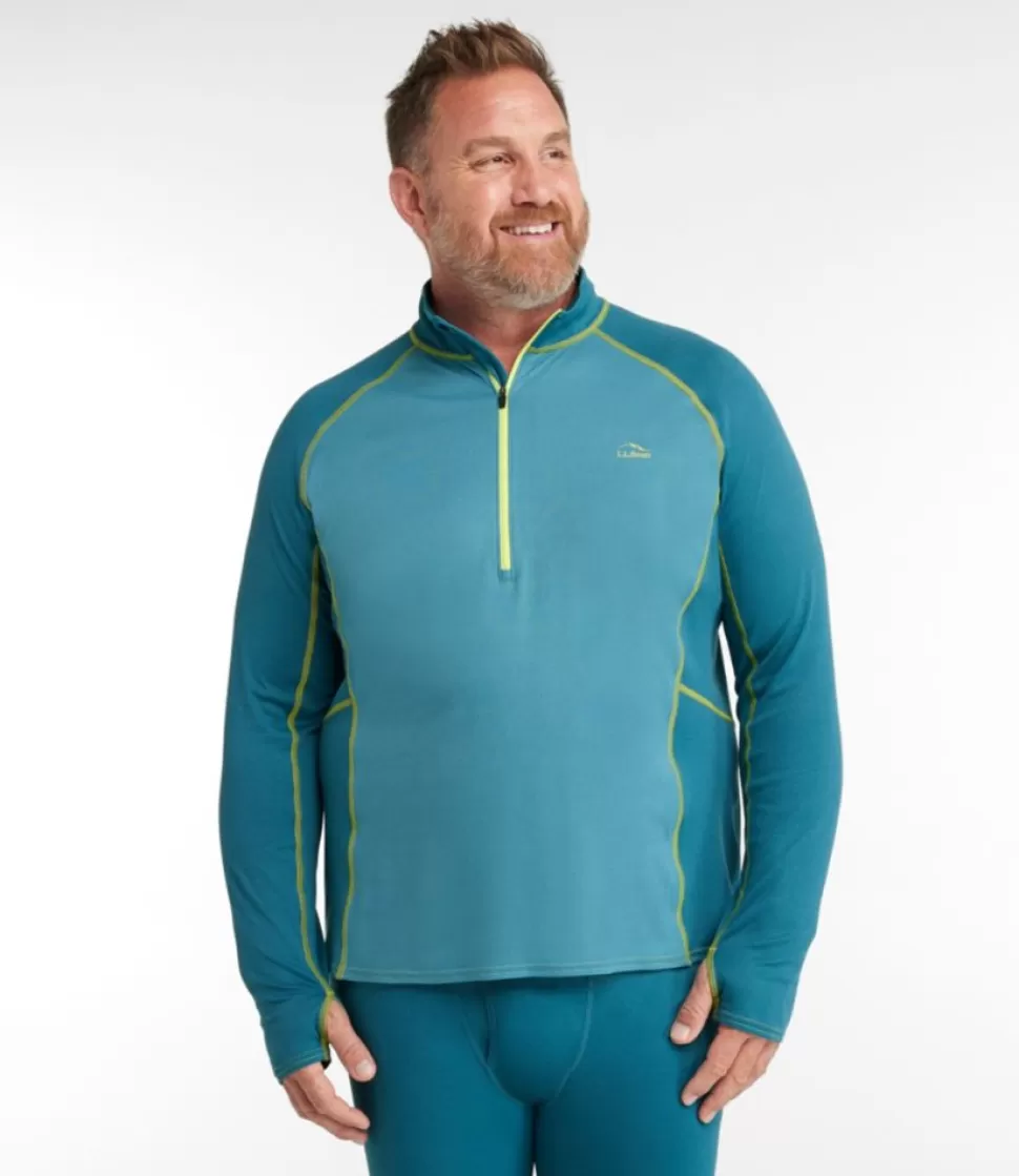 Best Sale "Men's Midweight Base Layer, 1/4 Zip Color Block" Base Layers | Accessories
