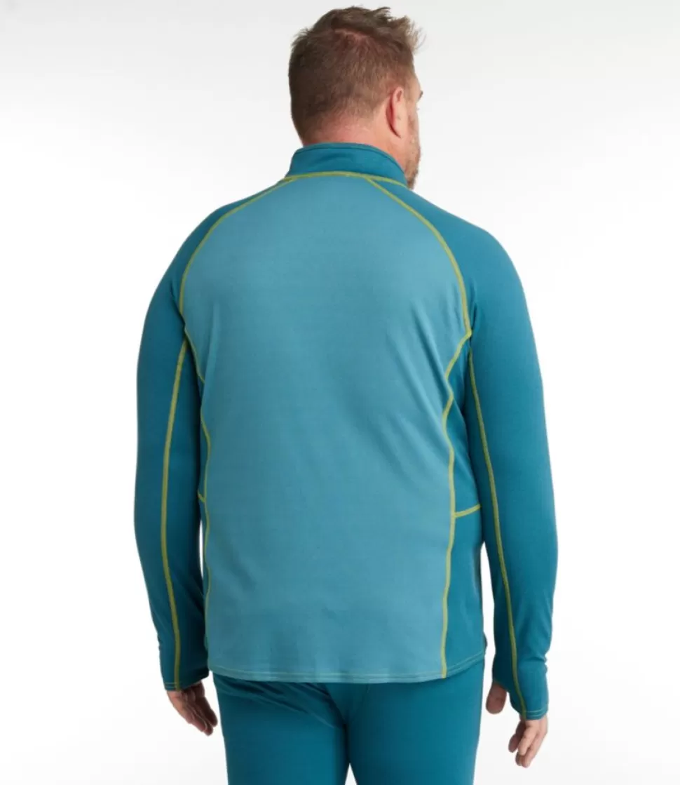 Best Sale "Men's Midweight Base Layer, 1/4 Zip Color Block" Base Layers | Accessories