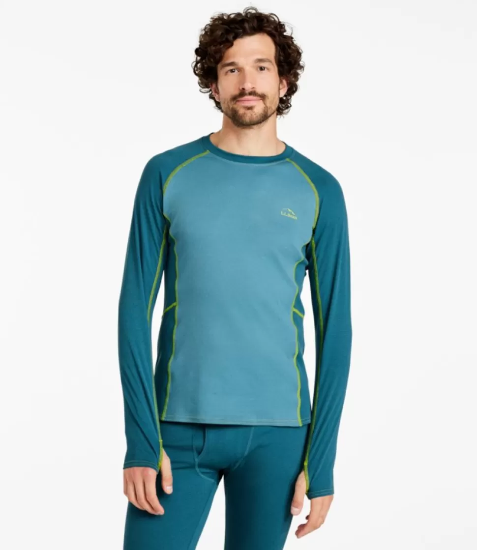New "Men's Midweight Base Layer Crew, Long-Sleeve Color Block" Base Layers | Accessories