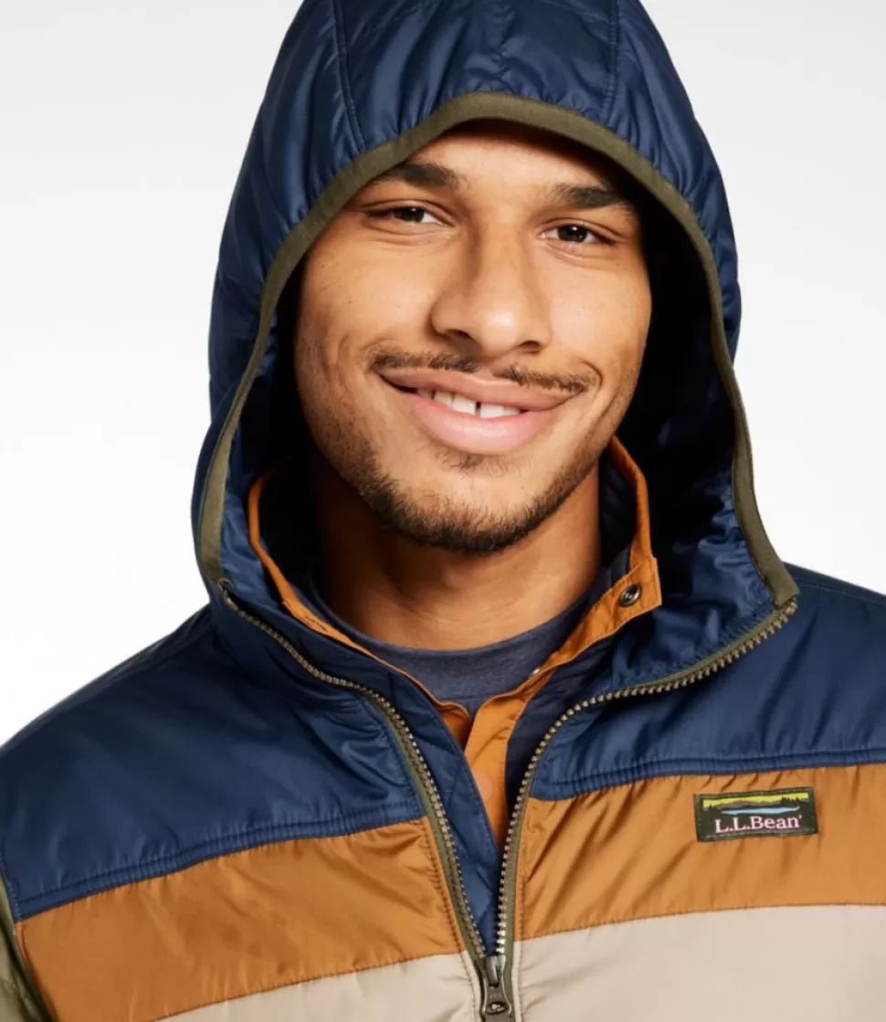 Best Sale "Men's Mountain Classic Puffer Hooded Jacket, Colorblock" Insulated Jackets