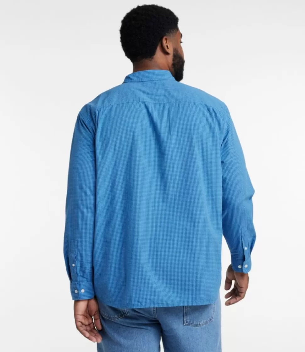 Clearance "Men's Organic Cotton Seersucker Shirt, Long-Sleeve, Traditional Fit, Plaid" Shirts