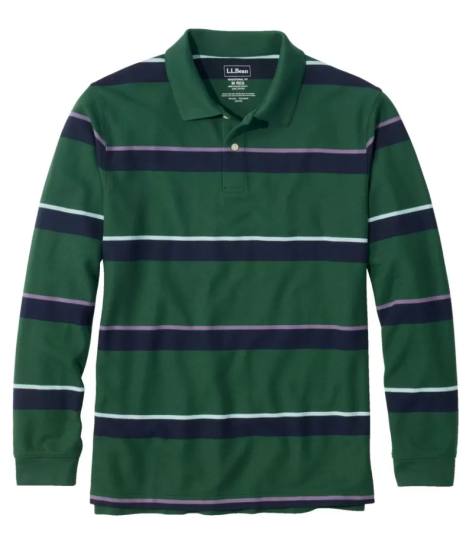 Best "Men's Premium Double L® Polo, Long-Sleeve Without Pocket, Stripe" Shirts
