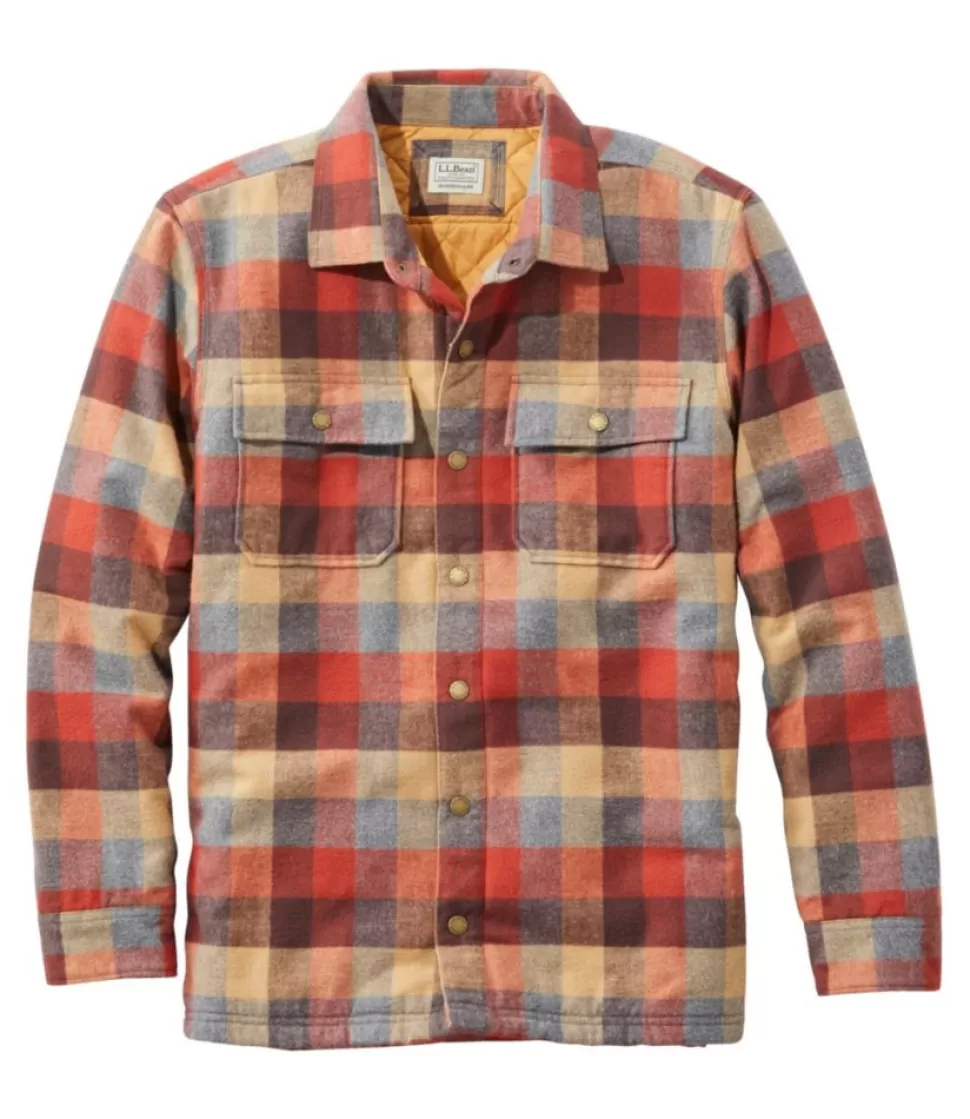Online "Men's PrimaLoft Lined Chamois Shirt Jac, Traditional Untucked Fit, Plaid" Shirts