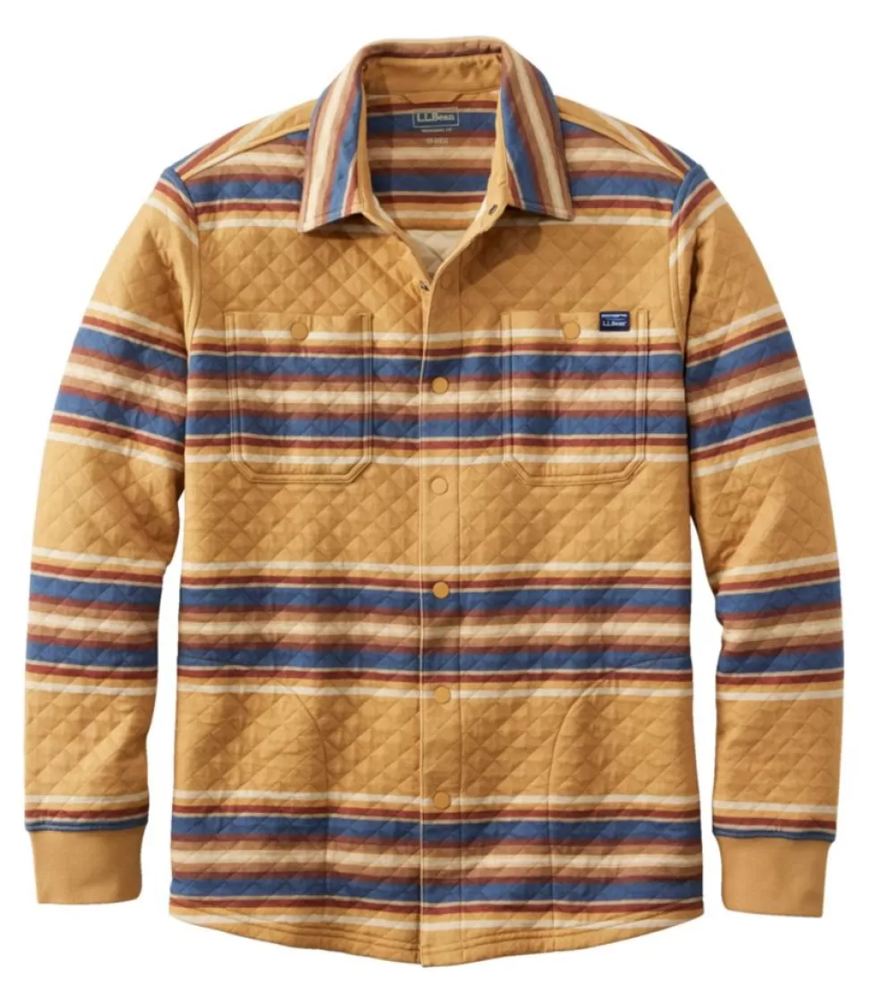 Discount "Men's Quilted Sweatshirts, Snap Overshirt, Stripe" Sweatshirts