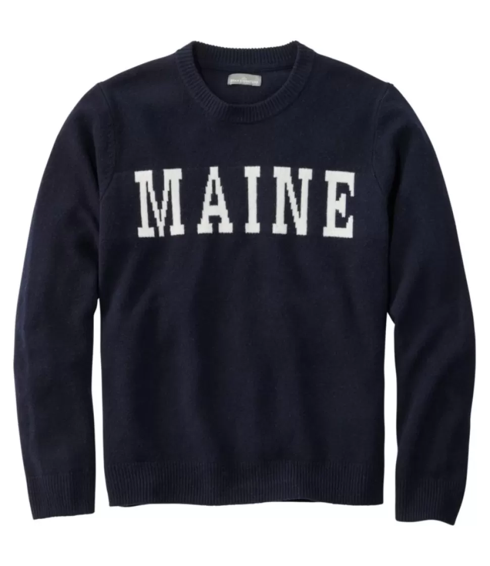 Flash Sale "Men's Signature Camp Merino Wool Crewneck Sweater, Pattern" Sweaters