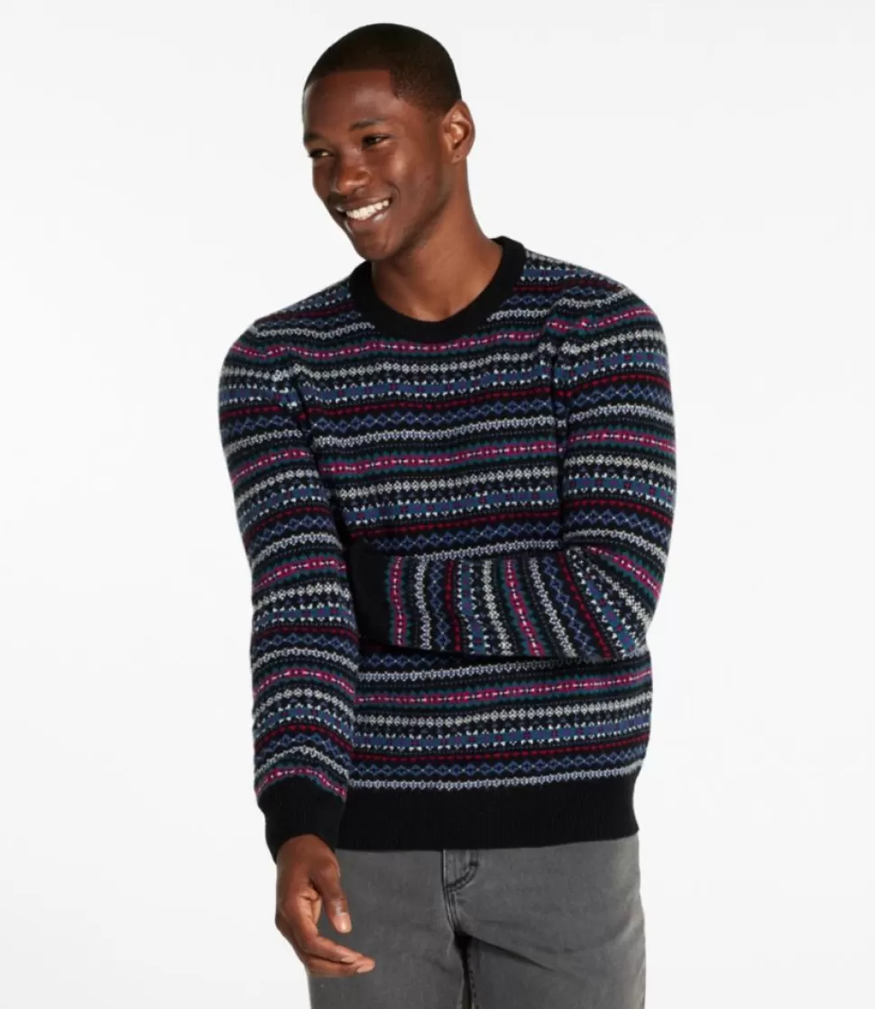 Flash Sale "Men's Signature Camp Merino Wool Crewneck Sweater, Pattern" Sweaters