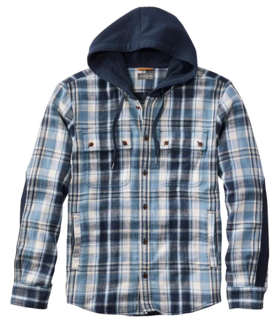 Cheap "Men's Signature Heritage Textured Flannel, Hooded Shirt Jac, Plaid" Shirts