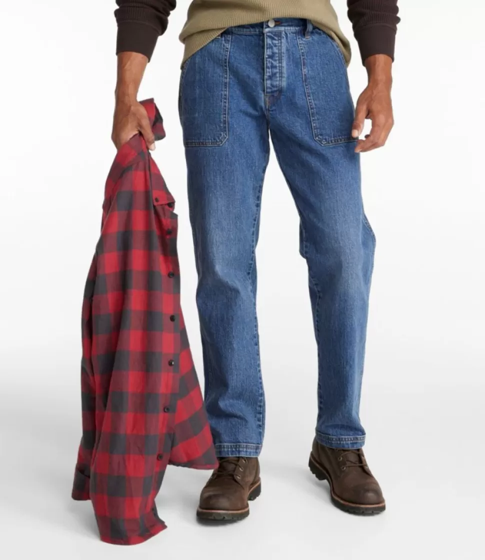 Best Sale "Men's Signature Heritage Utility Denim, Classic Fit, Straight Leg" Jeans