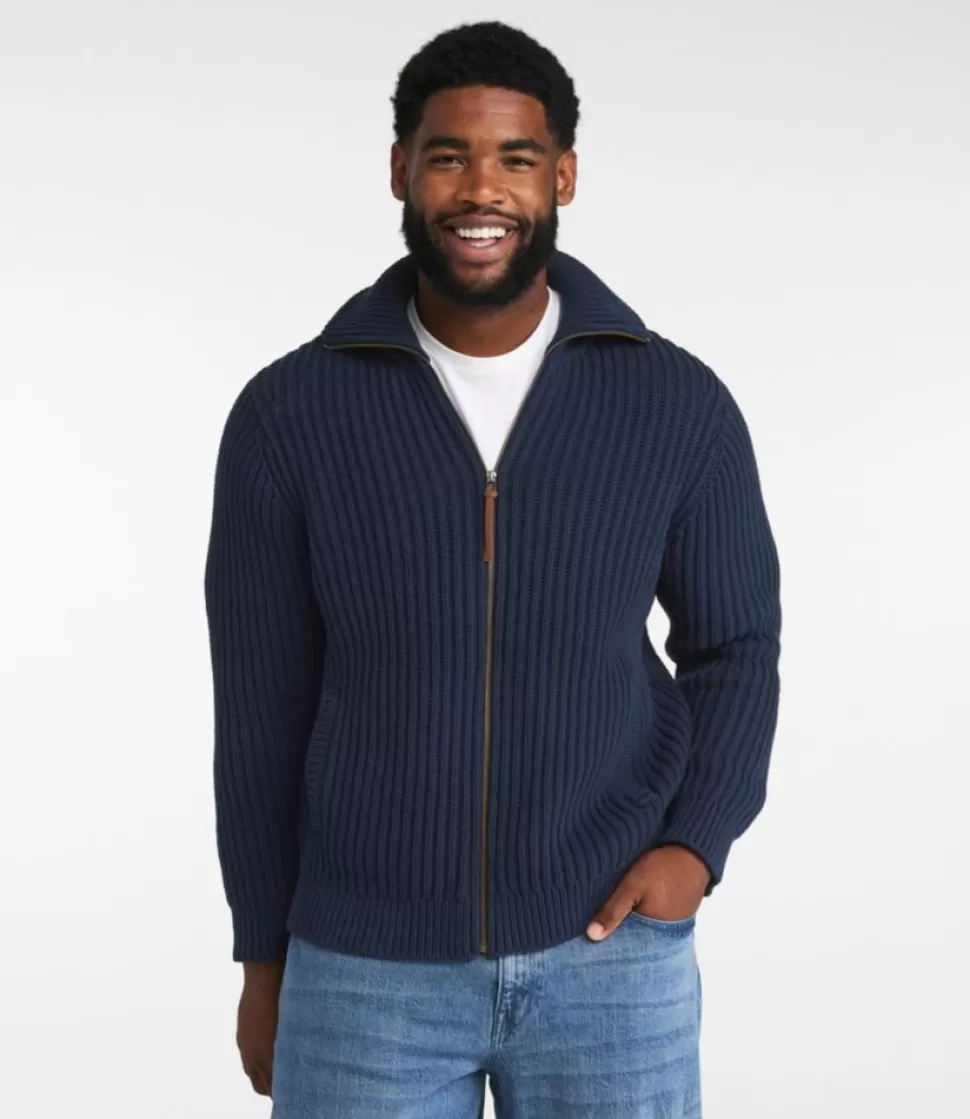 Cheap "Men's Signature Organic Cotton Sweater, Funnel Neck, Full Zip" Sweaters