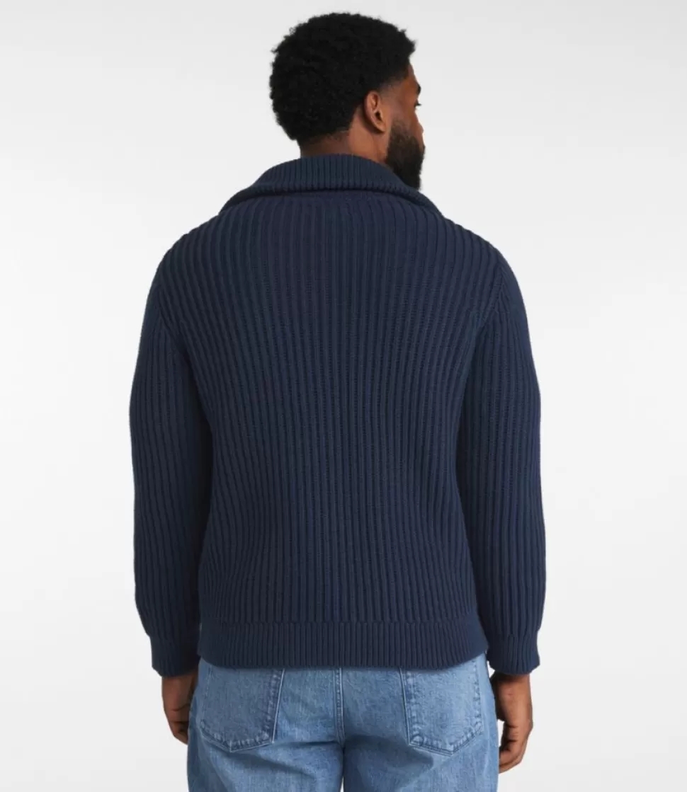 Cheap "Men's Signature Organic Cotton Sweater, Funnel Neck, Full Zip" Sweaters