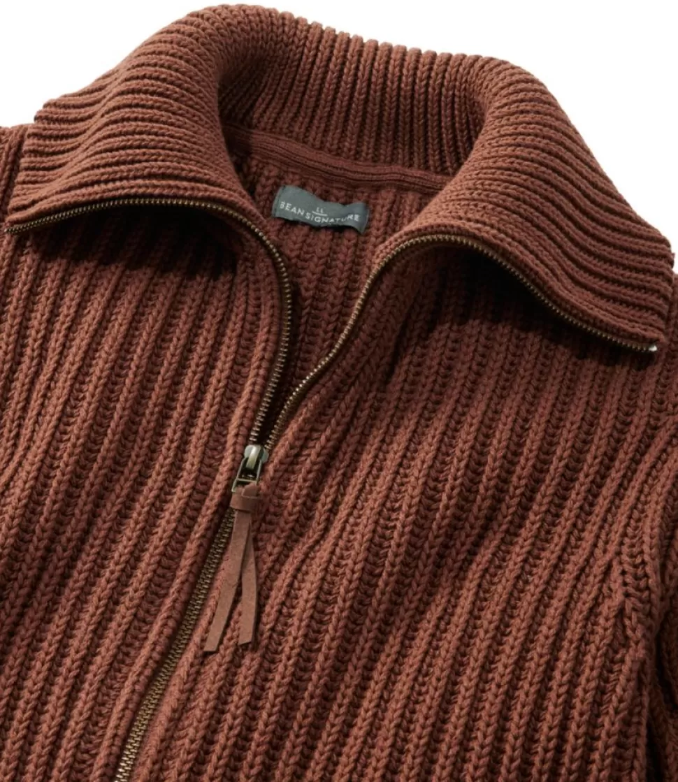 Cheap "Men's Signature Organic Cotton Sweater, Funnel Neck, Full Zip" Sweaters