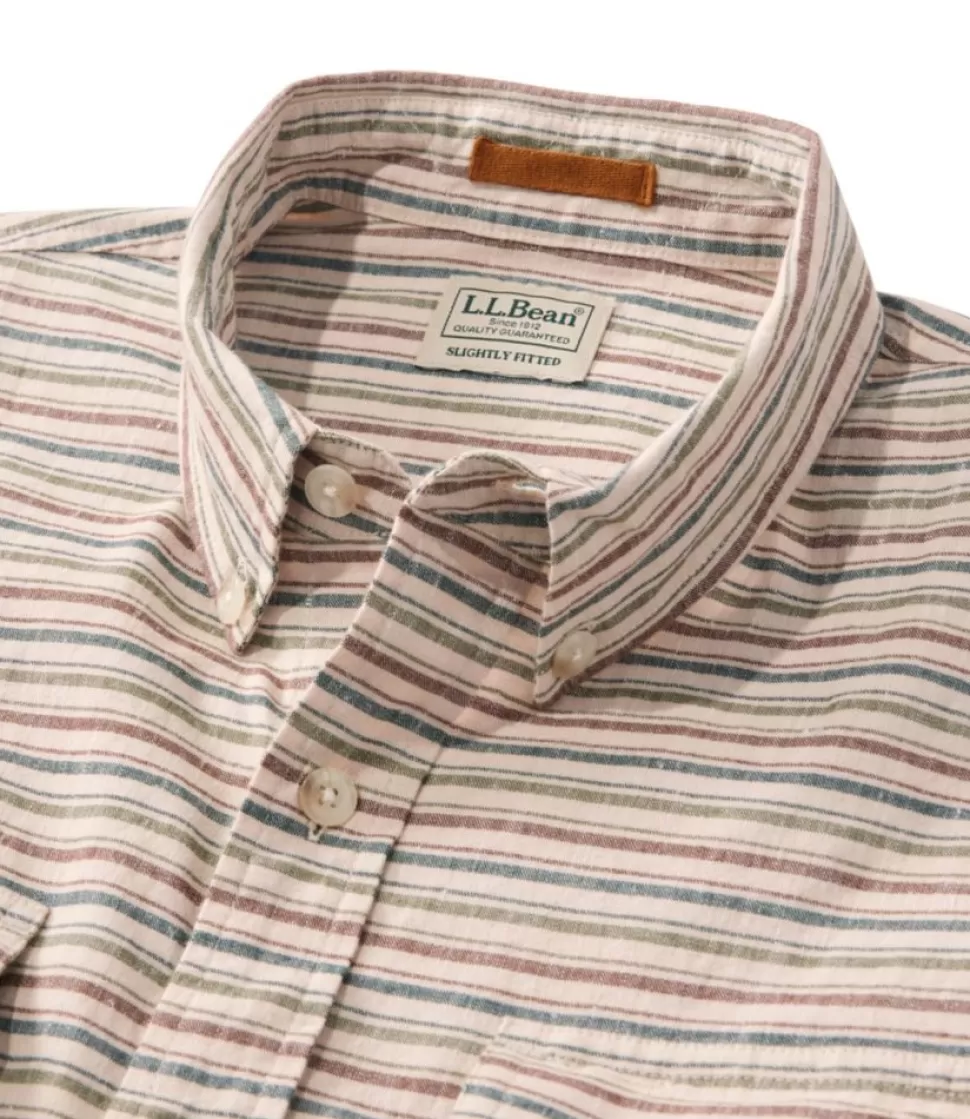 Fashion "Men's Stonecoast Hemp Shirt, Long-Sleeve, Slightly Fitted Untucked Fit, Stripe" Shirts