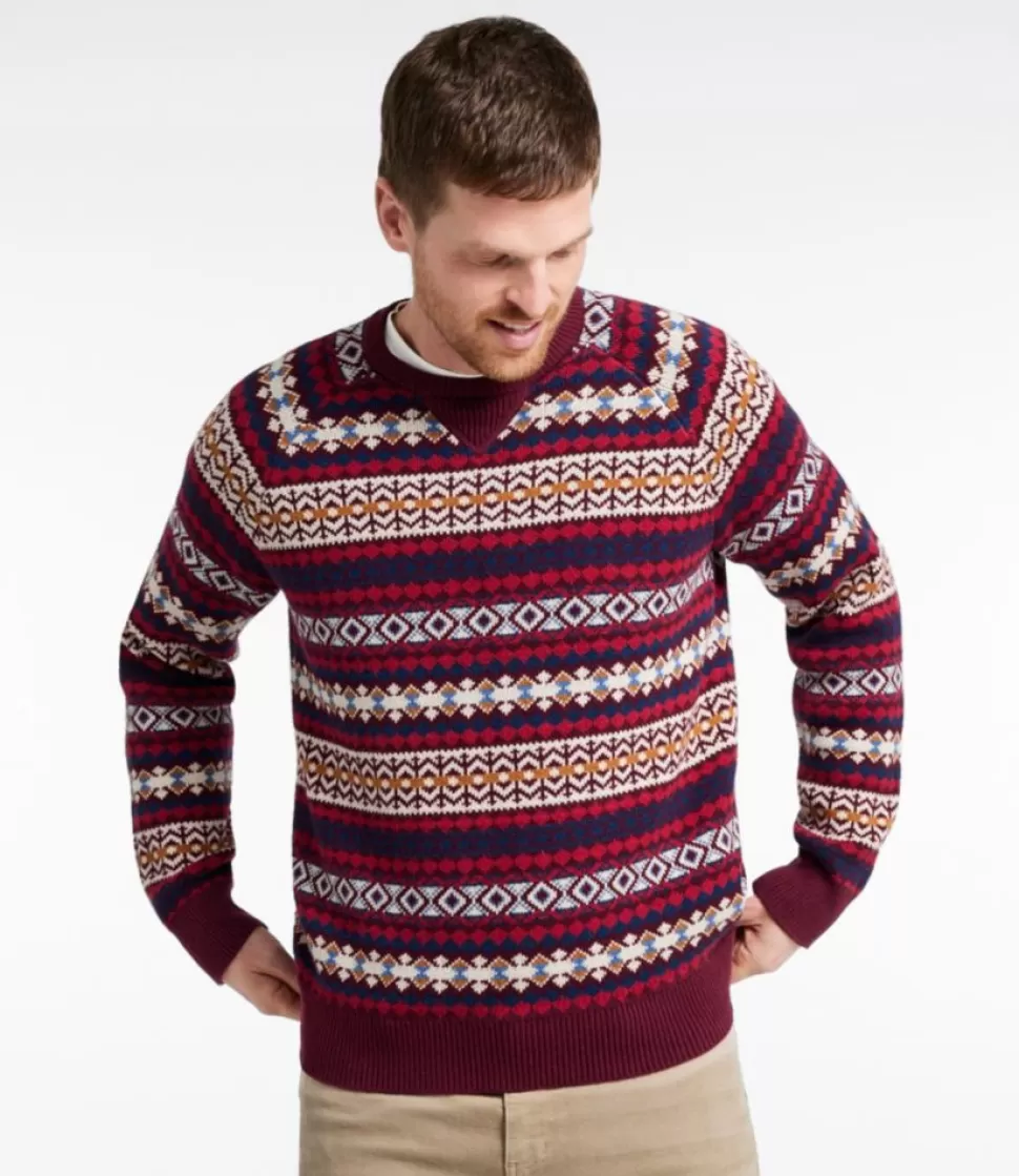 Flash Sale "Men's Wicked Soft Cotton/Cashmere Sweater, Crewneck, Pattern" Sweaters