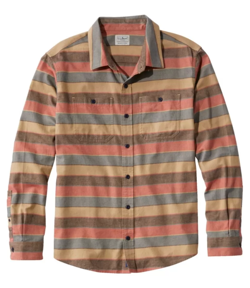 Shop "Men's Wicked Soft Flannel Shirt, Stripe, Slightly Fitted Untucked Fit" Shirts