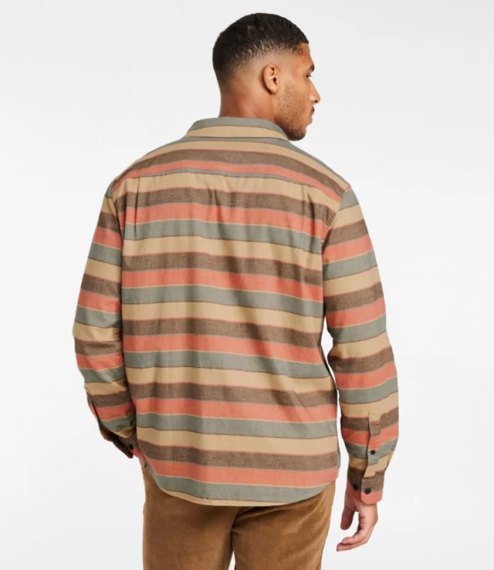 Shop "Men's Wicked Soft Flannel Shirt, Stripe, Slightly Fitted Untucked Fit" Shirts