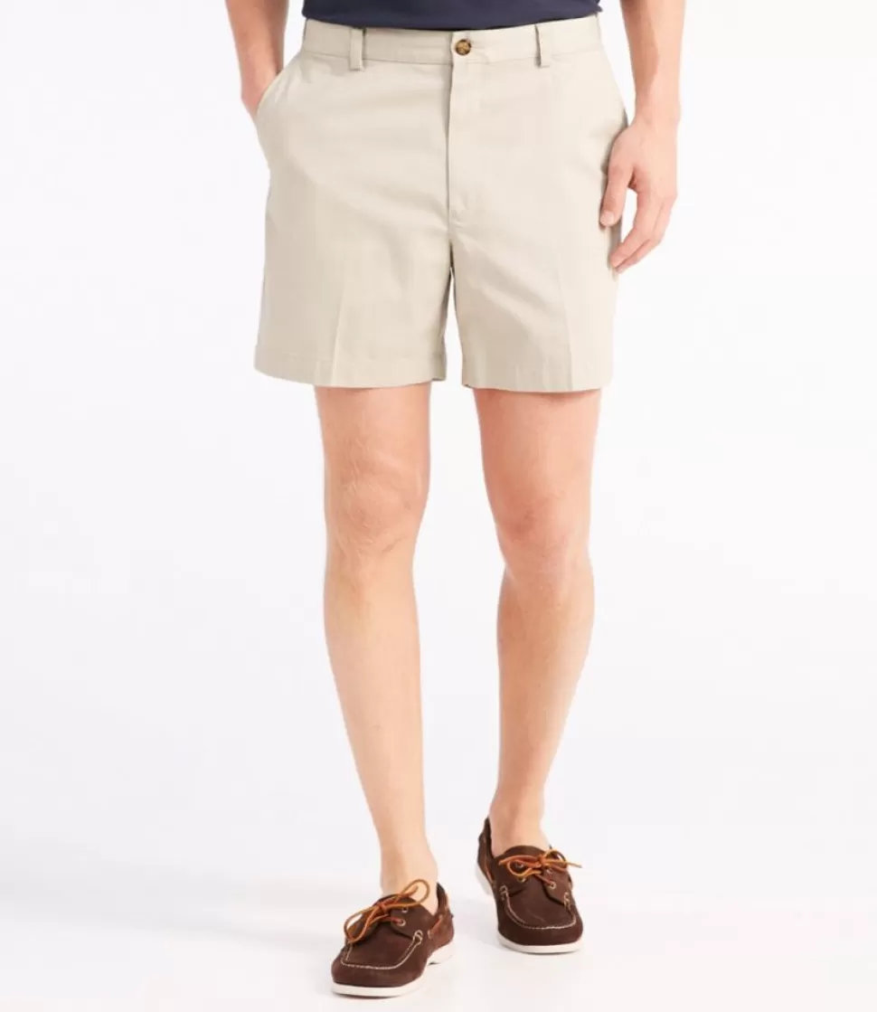 Outlet "Men's Wrinkle-Free Double L® Chino Shorts, Natural Fit, Hidden Comfort Waist, 6"" Shorts