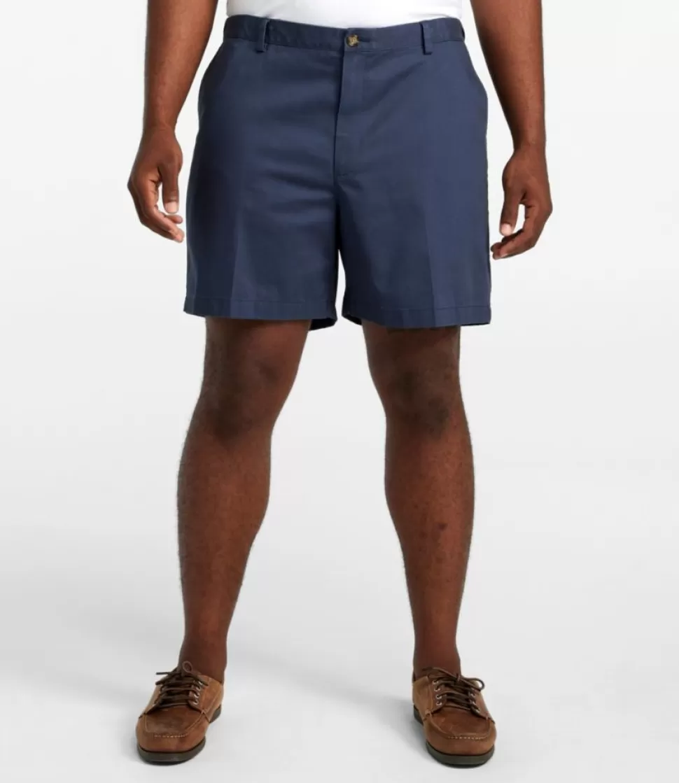 Outlet "Men's Wrinkle-Free Double L® Chino Shorts, Natural Fit, Hidden Comfort Waist, 6"" Shorts