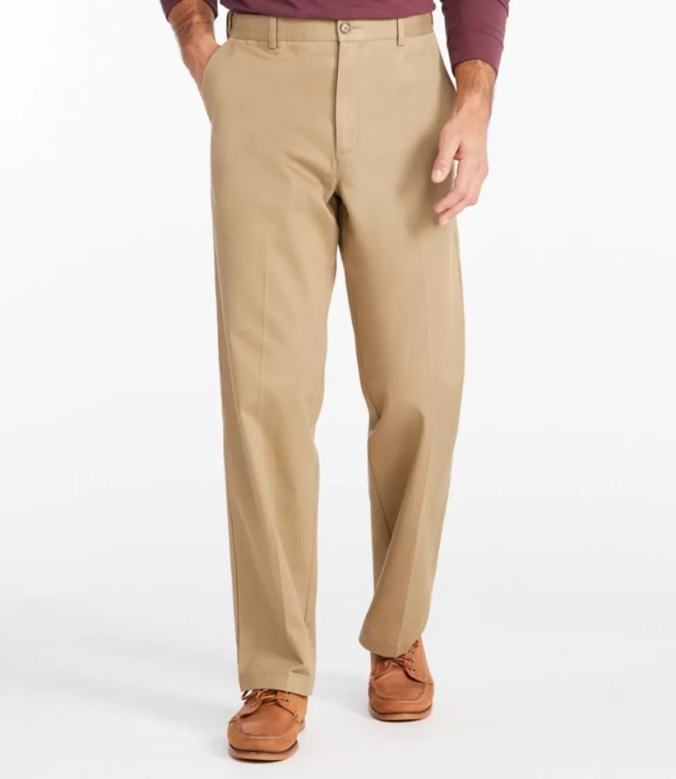 Discount "Men's Wrinkle-Free Double L® Chinos, Natural Fit, Hidden Comfort, Plain Front" Pants