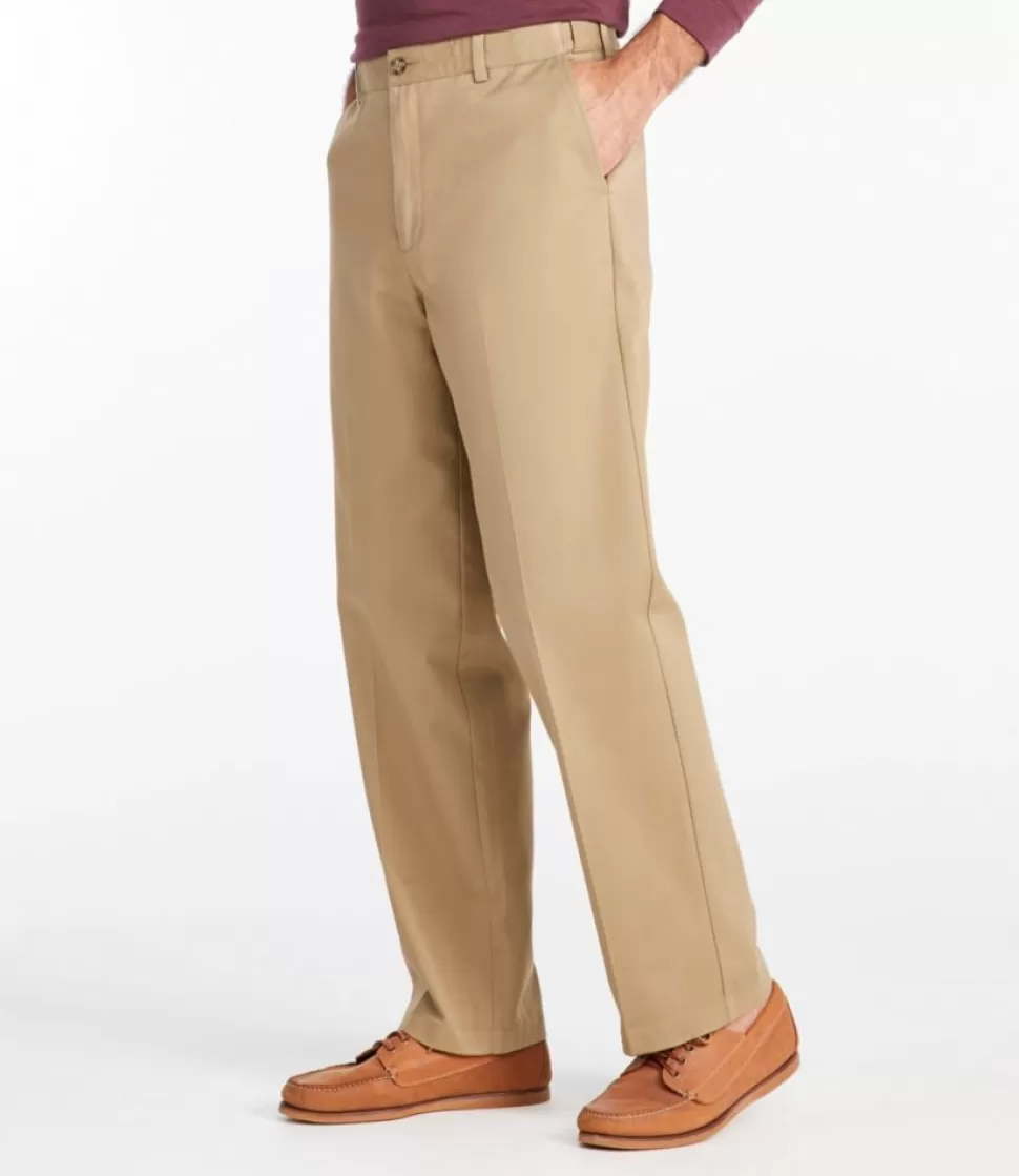 Discount "Men's Wrinkle-Free Double L® Chinos, Natural Fit, Hidden Comfort, Plain Front" Pants