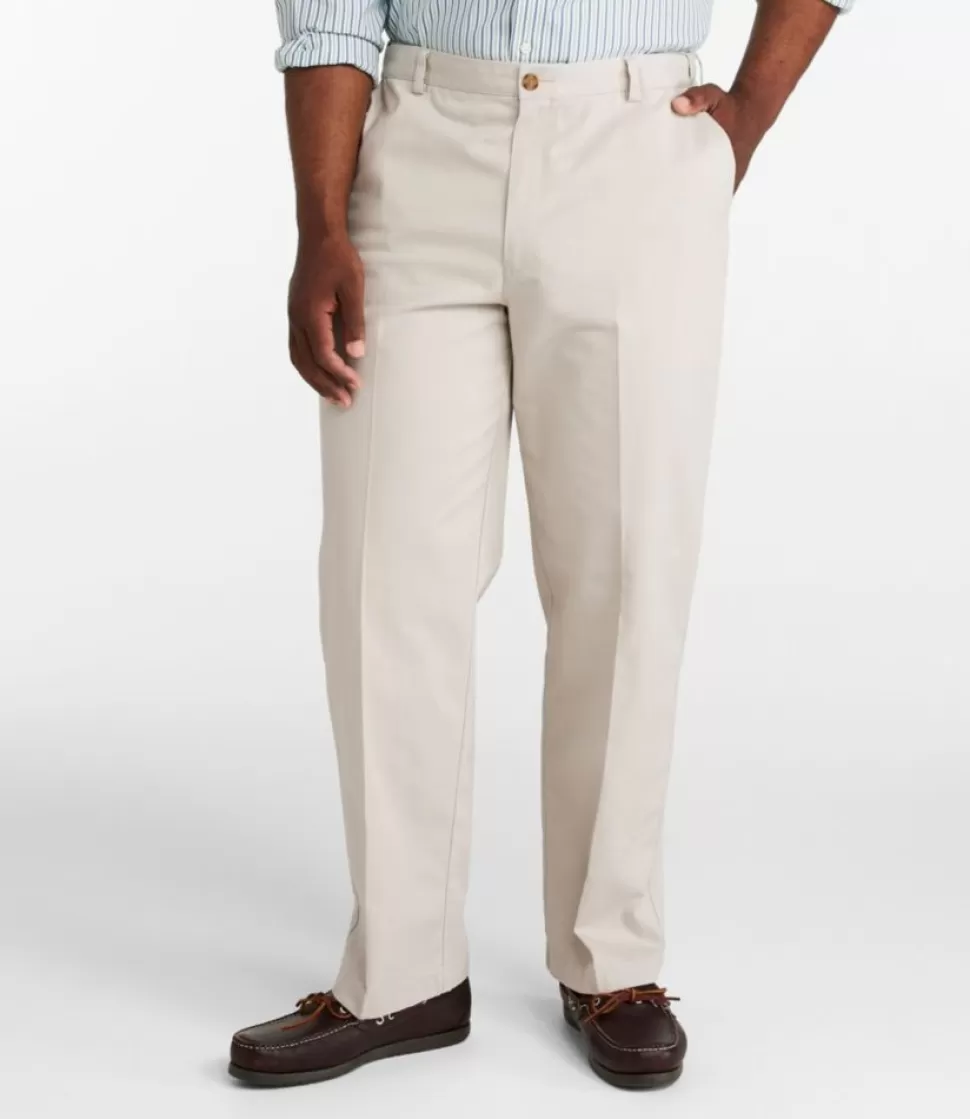Discount "Men's Wrinkle-Free Double L® Chinos, Natural Fit, Hidden Comfort, Plain Front" Pants