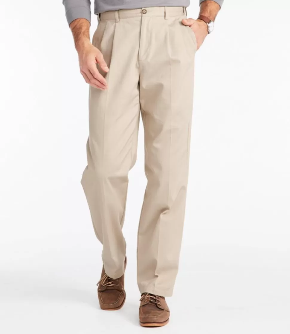 Outlet "Men's Wrinkle-Free Double L® Chinos, Natural Fit, Hidden Comfort, Pleated" Pants