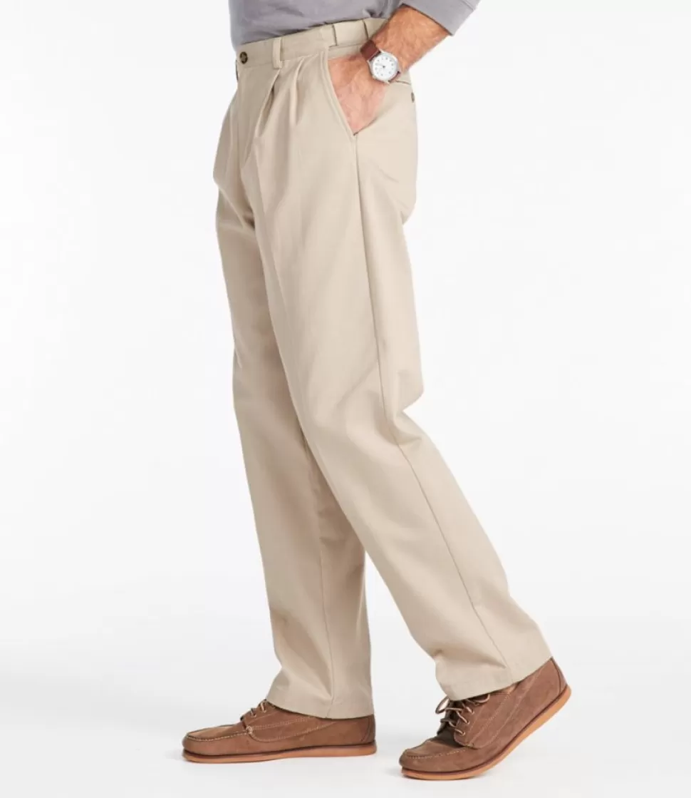 Outlet "Men's Wrinkle-Free Double L® Chinos, Natural Fit, Hidden Comfort, Pleated" Pants