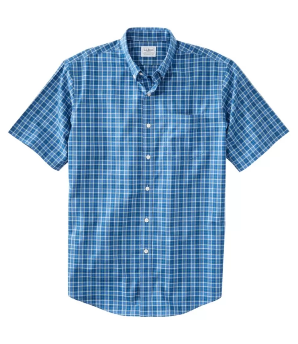 Cheap "Men's Wrinkle-Free Kennebunk Sport Shirt, Traditional Fit Short-Sleeve Check" Shirts