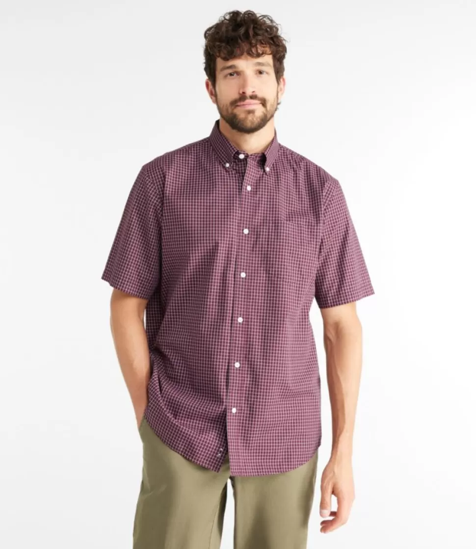 Cheap "Men's Wrinkle-Free Kennebunk Sport Shirt, Traditional Fit Short-Sleeve Check" Shirts