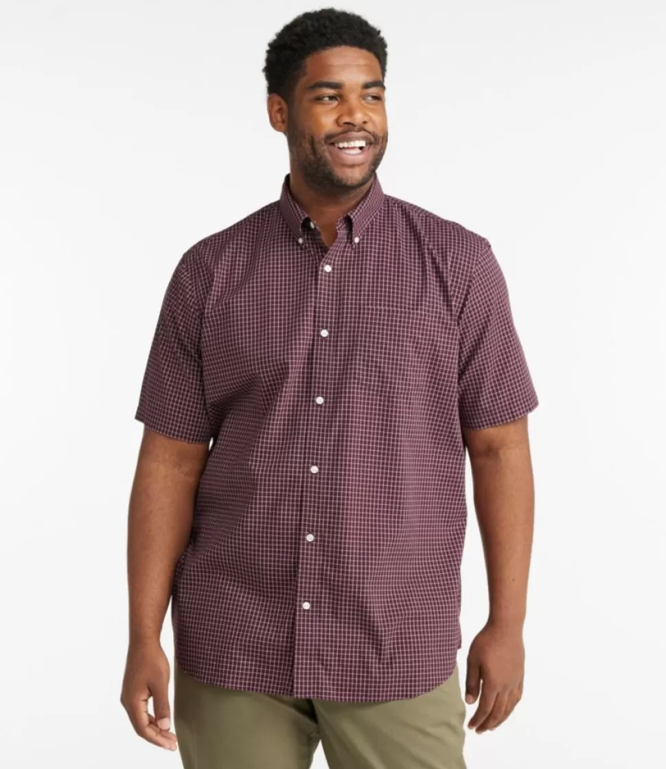 Cheap "Men's Wrinkle-Free Kennebunk Sport Shirt, Traditional Fit Short-Sleeve Check" Shirts