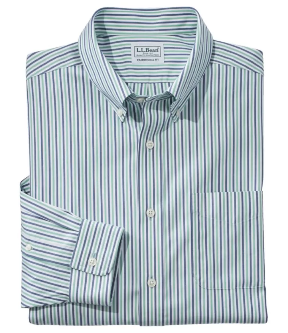 Sale "Men's Wrinkle-Free Pinpoint Oxford Cloth Shirt, Traditional Fit Stripe" Shirts