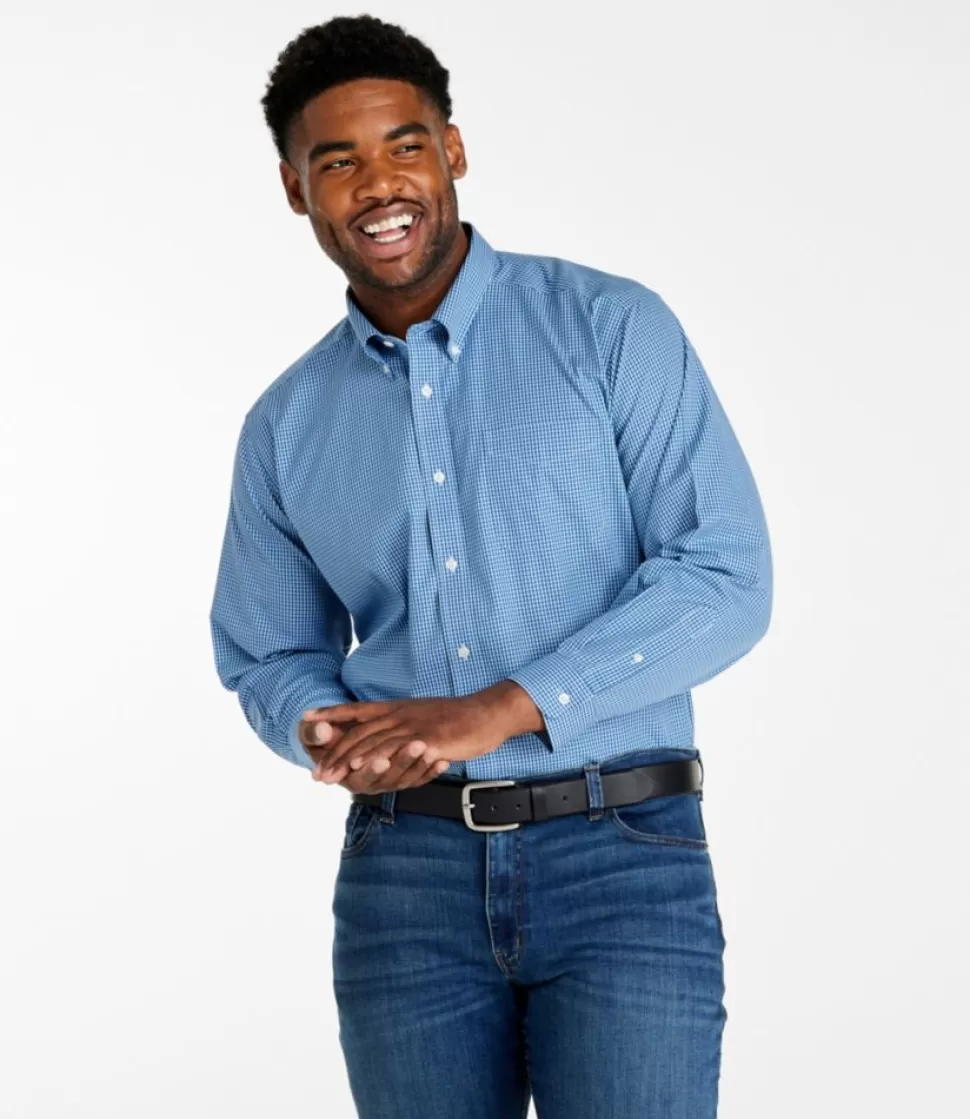Best "Men's Wrinkle-Free Pinpoint Oxford Cloth Shirt, Traditional Fit Tattersall" Shirts