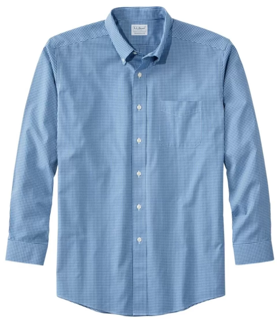 Best "Men's Wrinkle-Free Pinpoint Oxford Cloth Shirt, Traditional Fit Tattersall" Shirts