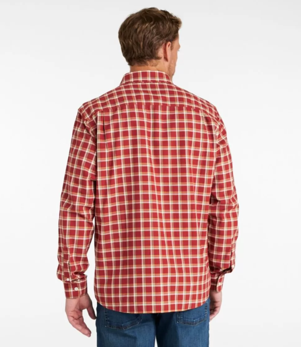 Fashion "Men's Wrinkle-Free Ultrasoft Brushed Cotton Shirt, Long-Sleeve, Slightly Fitted Untucked Fit" Shirts