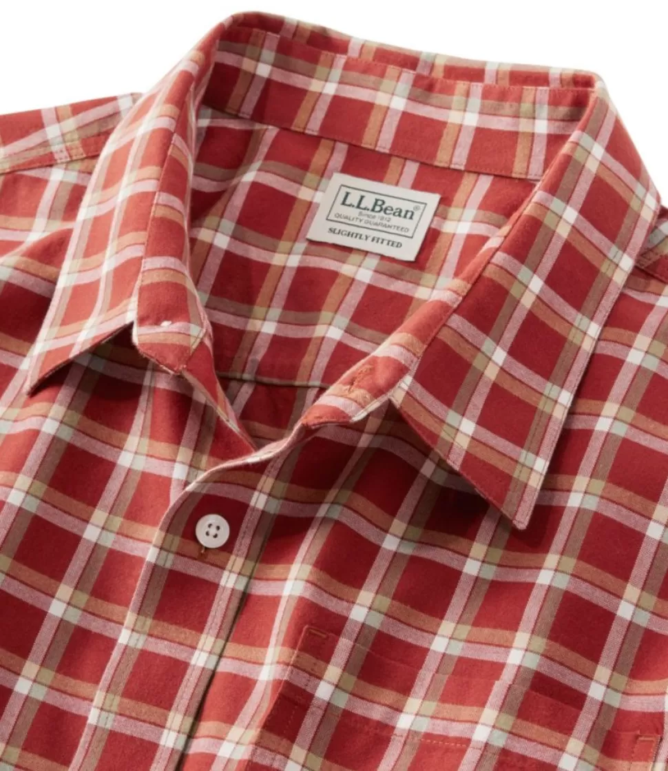 Fashion "Men's Wrinkle-Free Ultrasoft Brushed Cotton Shirt, Long-Sleeve, Slightly Fitted Untucked Fit" Shirts